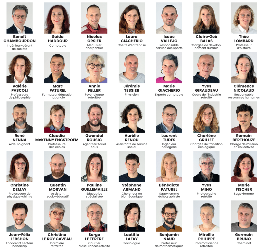 équipe de la roche autrement, les photos des candidats